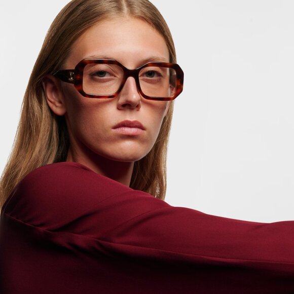 Celine TRIOMPHE Women Eyeglasses Blonde Havana Rectangle CL50155I 053 AUTHENTIC - Picture 14 of 15